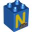 Набор LEGO DUPLO BRICK 2X2X2 N NEST, Голубой