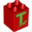 Набор LEGO DUPLO BRICK 2X2X2 T, Красный