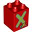 Набор LEGO DUPLO BRICK 2X2X2 X, Красный
