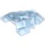 Набор LEGO Wedge 4 x 4 Fractured Polygon Top, Trans-Medium Blue