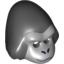 Набор LEGO Minifig Gorilla Mask with Light Bluish Gray Face Print, Черный