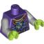 Набор LEGO Torso Space with Tubes Print / Light Bluish Gray Arms / Lime Hands, Темно-фиолетовый