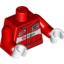 Набор LEGO Torso Octan Logo Race Suit with White Stitching Print / Red Arms / White Hands, Красный