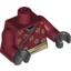 Набор LEGO Torso Wrapped Samurai Robe with Flowers Print / Dark Red Arms / Black Hands, Темно-красный