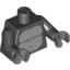 Набор LEGO Torso Suit with Light Bluish Gray Gorilla Body and Zipper on Back Print / Black Arms / Dark Bluish Gray Hands, Черный