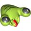 Набор LEGO Minifig Head Alien Squidman with Black Eyes & Lines Print, Лайм