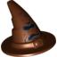 Набор LEGO Minifig Wizard Hat with Black Sorting Hat Print, Красно-коричневый