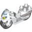 Деталь LEGO MOTORCYCLE "NO. 2" FRONT, Не определен