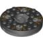 Набор LEGO Turntable 6 x 6 Round Dark Bluish Gray Base with Black Top with White Skulls on Orange Print (Ninjago Spinner), Черный