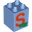 Набор LEGO DUPLO BRICK 2X2X2 S SOFA, Medium Blue