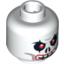 Набор LEGO Minifig Head - Evil Skull with Red Eyes and Red Lips Print [Blocked Open Stud], Белый