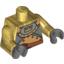 Набор LEGO Torso Castle Fantasy Era Gold Knight / Pearl Gold Arms Print / Dark Bluish Gray Hands, Pearl Gold