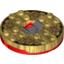 Набор LEGO Turntable 6 x 6 Round Red Base with Pearl Gold Top with Gold Faces on Black Print (Ninjago Spinner), Pearl Gold