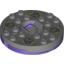 Набор LEGO Turntable 6 x 6 Round Dark Bluish Gray Base with Flat Silver Top with Light Green Skulls on Yellow Print (Ninjago Spinner), Flat Silver