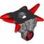 Набор LEGO Minifig Breastplate with Red Shoulder Spikes and Ninjago Cracked Red Skull Print, Черный