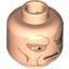 Набор LEGO Minifig Head Alien with SW Saesee Tiin, Large Eyes and Cheek Lines Print [Blocked Open Stud], Light Flesh