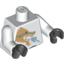 Набор LEGO Torso Ninjago Gold Dragon Front and Gold Lion and 'Zane' Back Print / White Arms / Black Hands, Белый