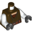 Набор LEGO Torso SW Layered Shirt, Brown Belt Print (Saesee Tiin) / White Arms / Black Hands, Темно-коричневый