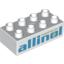 Деталь LEGO BRICK 2X4, DEK. "ALL FOR ONE", Не определен