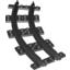 Набор LEGO Train, Track Plastic, Narrow, Curve, Черный