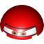 Набор LEGO Cylinder Hemisphere 4 x 4 with Eyes and F1 Helmet Print (Francesco), Красный
