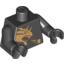 Набор LEGO Torso Ninjago Gold Dragon Front and Gold Lion and 'Cole' Back Print / Black Arms / Black Hands, Черный