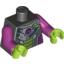 Набор LEGO Torso Alien Conquest Alien Three Lime Bars Print / Magenta Arms / Lime Hands, Черный