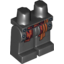 Набор LEGO Legs and Hips with Side Buttons and Red and Orange Vest and Sash Print, Черный