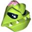 Набор LEGO Minifig Head Modified Alien with 4 Fangs and Brain Tissue Print, Лайм