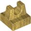 Набор LEGO Tile, Modified 1 x 1 with Clip with Rounded Tips and Center Cut, Pearl Gold