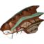 Набор LEGO Dragon Head Upper Jaw with Dark Tan Scales, Sand Green Stripes, and White Teeth Print, Красно-коричневый