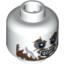 Набор LEGO Minifig Head Skull PotC Hector Barbossa Ragged Brown Beard, Teeth Print [Blocked Open Stud], Белый