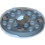 Набор LEGO Turntable 6 x 6 Round Trans-Medium Blue Base with Trans-Medium Blue Top and White and Purple Print (Ninjago Spinner), Trans-Medium Blue