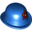 Набор LEGO Minifig Bowler Hat with Red Flower with Yellow Centre Print, Голубой