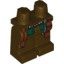 Набор LEGO Legs and Hips with Reddish Brown Coat Tails and Red, White and Dark Green Print, Темно-коричневый