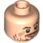 Набор LEGO Minifig Head Moustache Brown, Scratches/Scars across Face Print (HP Professor Lupin) [Hollow Stud], Light Flesh