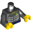 Набор LEGO Torso Ninjago Ribs and Purple Belt and Number 5 Print / Black Arms / Yellow Hands, Черный