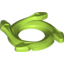 Набор LEGO Ring 4 x 4 with 2 x 2 Hole and 4 Snake Head Ends (Ninjago Spinner Crown), Лайм