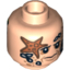 Набор LEGO Minifig Head PotC Bootstrap Bill Barnacles and Starfish Print [Blocked Open Stud], Light Flesh