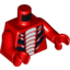 Набор LEGO Torso Ninjago Snake with White and Large Black Scales Print / Red Arms / Red Hands, Красный