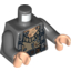 Набор LEGO Torso PotC Jacket over Barnacle Encrusted Sweater and Belt Print / Dark Bluish Gray Arms / Light Flesh Hands, Темный сине-серый