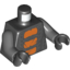 Набор LEGO Torso Ninjago Snake with Orange Scales Print [Bytar] / Dark Bluish Gray Arms / Black Hands, Черный