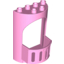 Набор LEGO Duplo Building Wall 4 x 3 x 5 Curved Turret with Balcony - Castle, Ярко-розовый