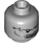 Набор LEGO Minifig Head PotC Maccus Barnacles, One Eye Closed and Gritted Teeth Print [Blocked Open Stud], Светлый сине-серый