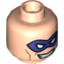 Набор LEGO Minifig Head Male Mask Purple with Eyeholes and Open Mouth Smirk Print (The Riddler) [Hollow Stud], Light Flesh