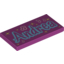 Набор LEGO Tile 2 x 4 with 'Andrea' and Music Notes Print, Пурпурный
