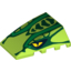Набор LEGO Wedge 4 x 4 No Top Studs with Scales and 2 Snake Eyes Print, Лайм