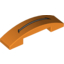Набор LEGO Slope, Curved 4 x 1 Double No Studs with Mouth Open Print, Оранжевый