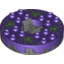Набор LEGO Turntable 6 x 6 Round Pearl Dark Gray Base Serrated with Dark Purple Top with Hollow Studs and Yellow, White and Dark Green Print (Ninjago Spinner), Темно-фиолетовый