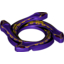Набор LEGO Ring 4 x 4 with 2 x 2 Hole and 4 Snake Head Ends and Yellow Scales Snake Print (Ninjago Spinner Crown), Темно-фиолетовый